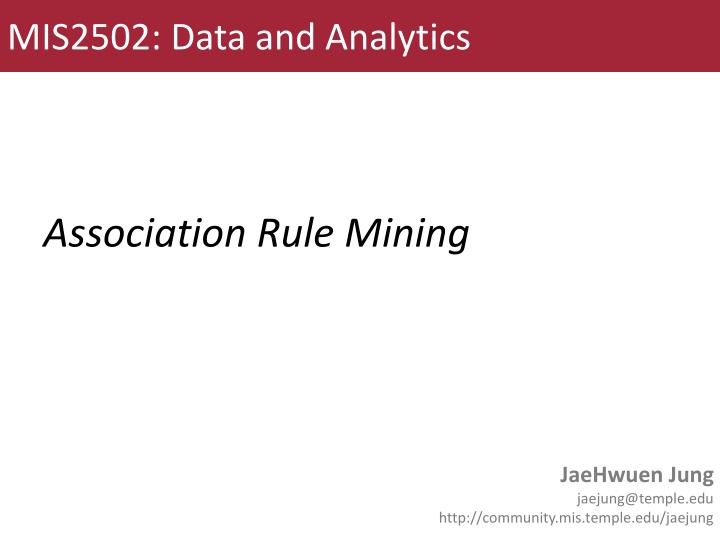 mis2502 data and analytics