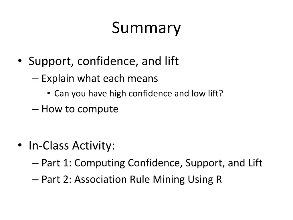 summary