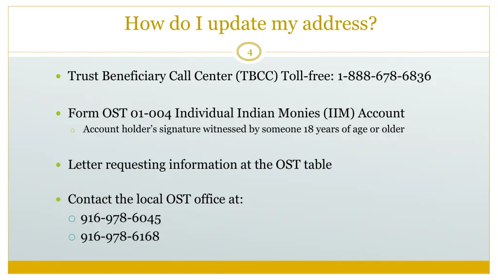 how do i update my address