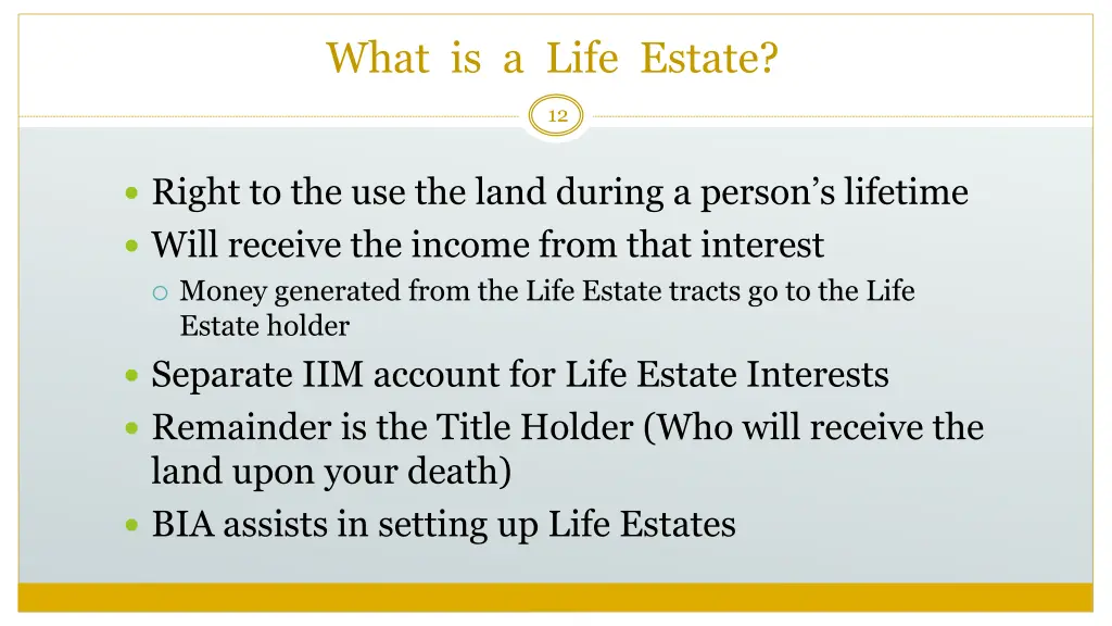what is a life estate