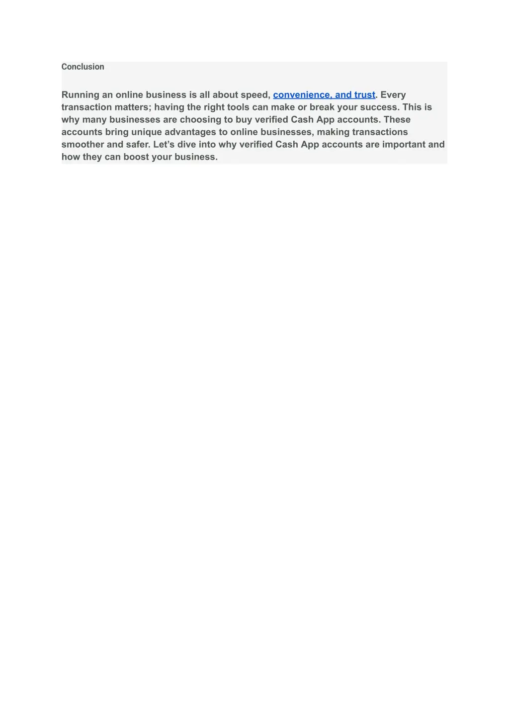 conclusion