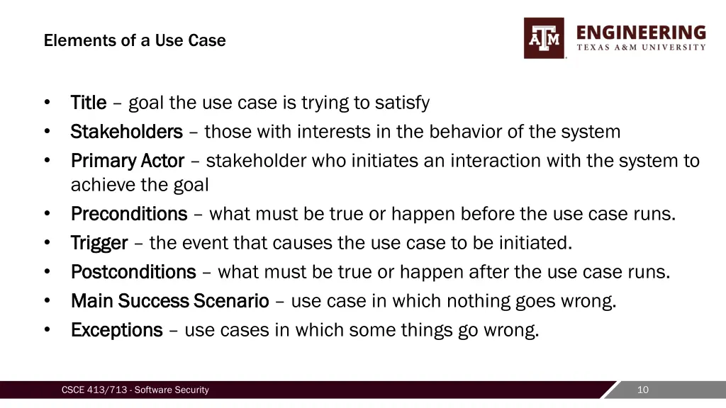 elements of a use case