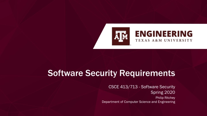 software security requirements