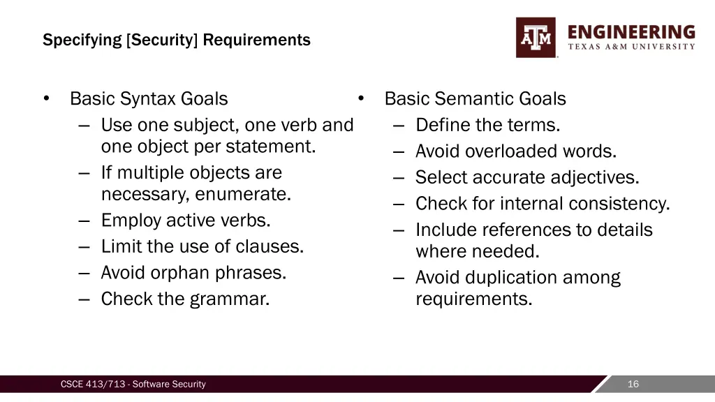 specifying security requirements