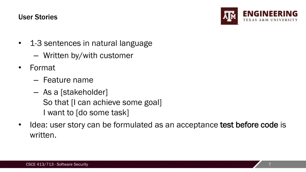 user stories