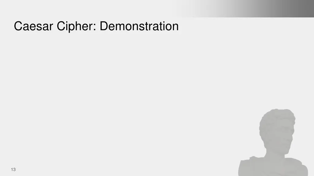caesar cipher demonstration