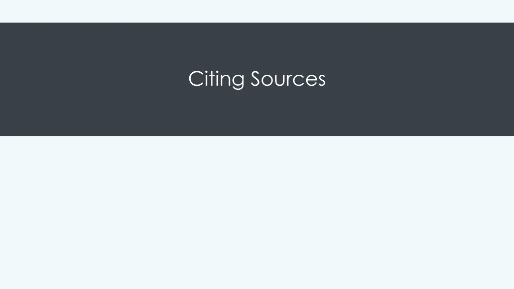 citing sources