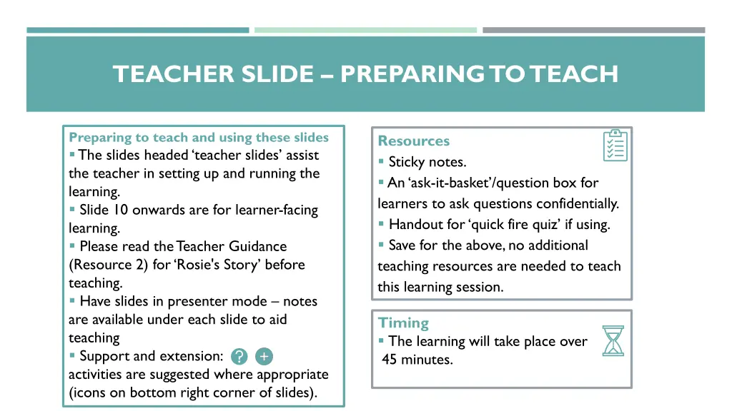 teacher slide preparing to teach