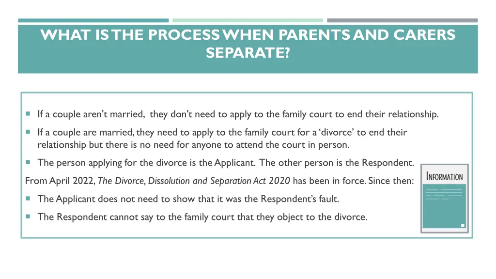 what is the process when parents and carers