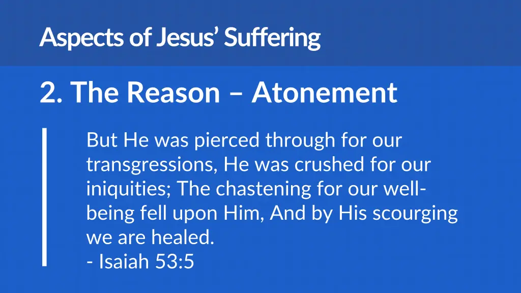 aspects of jesus suffering 1