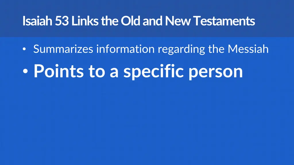 isaiah 53 links the old and new testaments 1