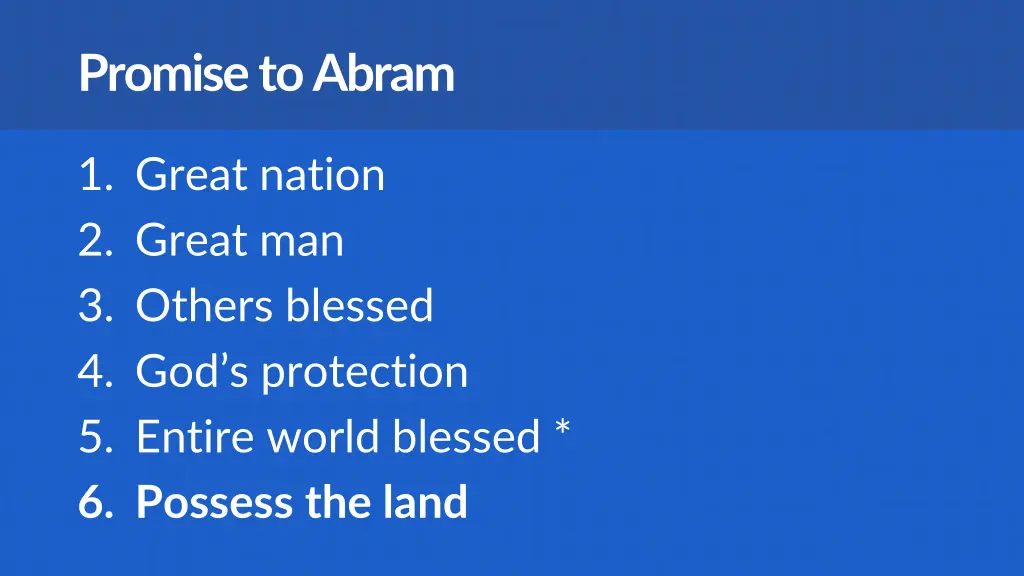 promise to abram 1