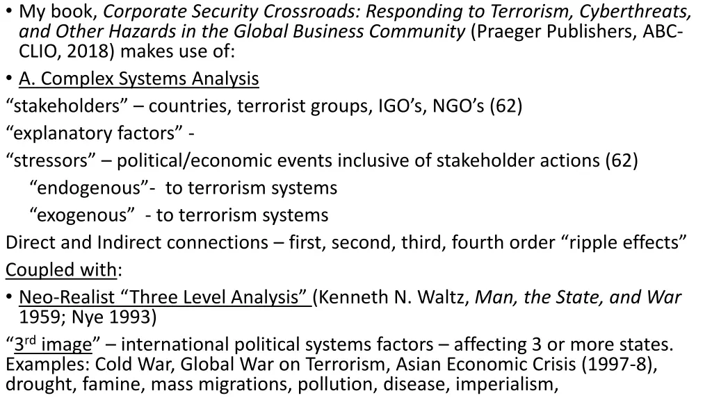 my book corporate security crossroads responding