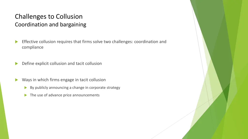 challenges to collusion coordination