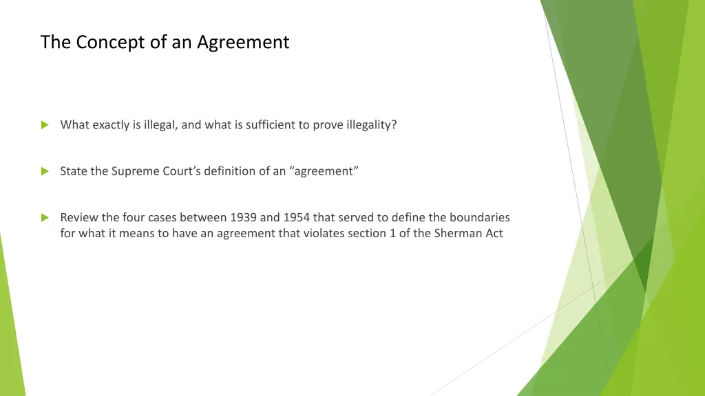 the concept of an agreement