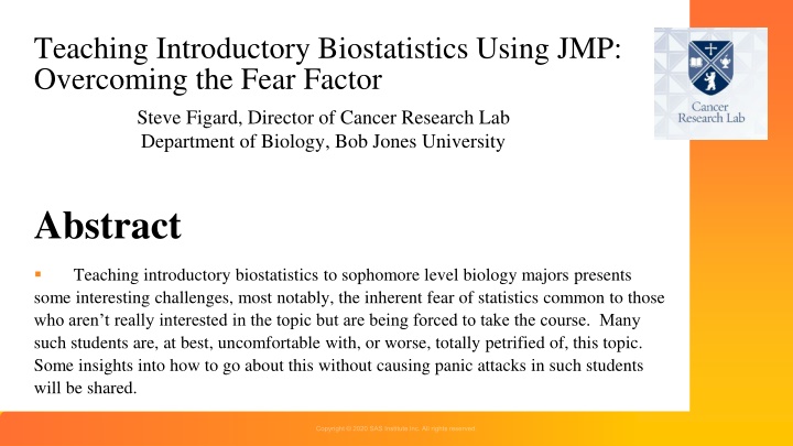 teaching introductory biostatistics using