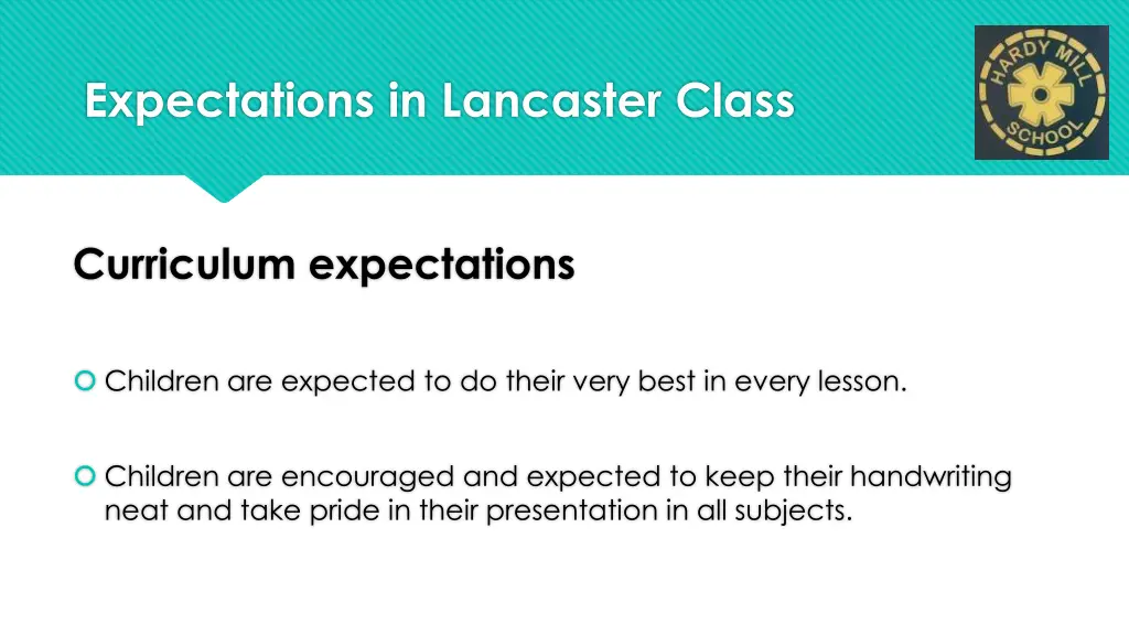 expectations in lancaster class