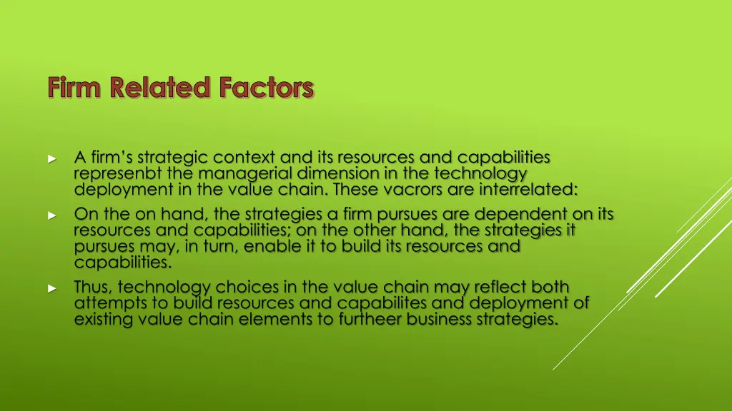 firm related factors