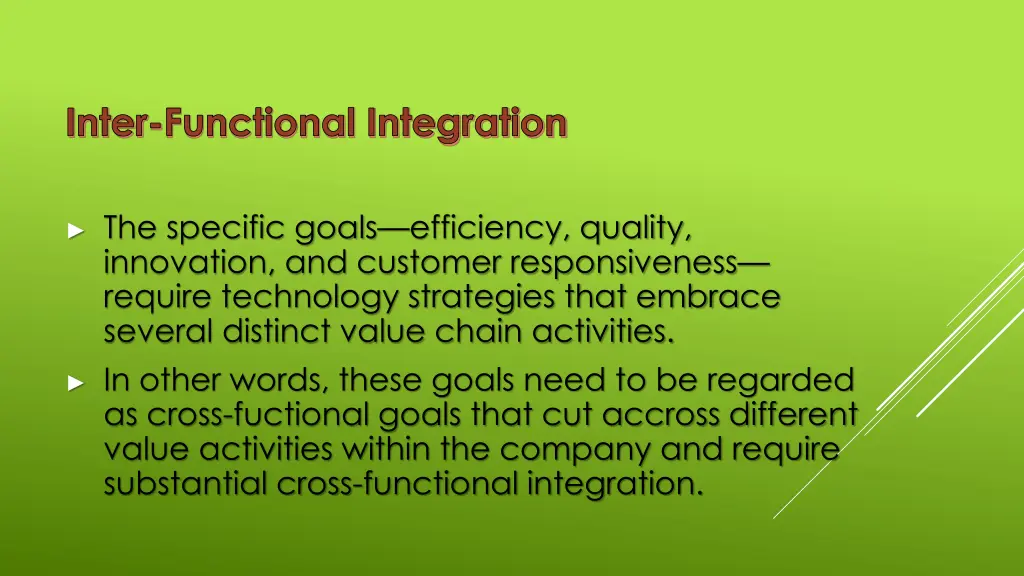 inter functional integration