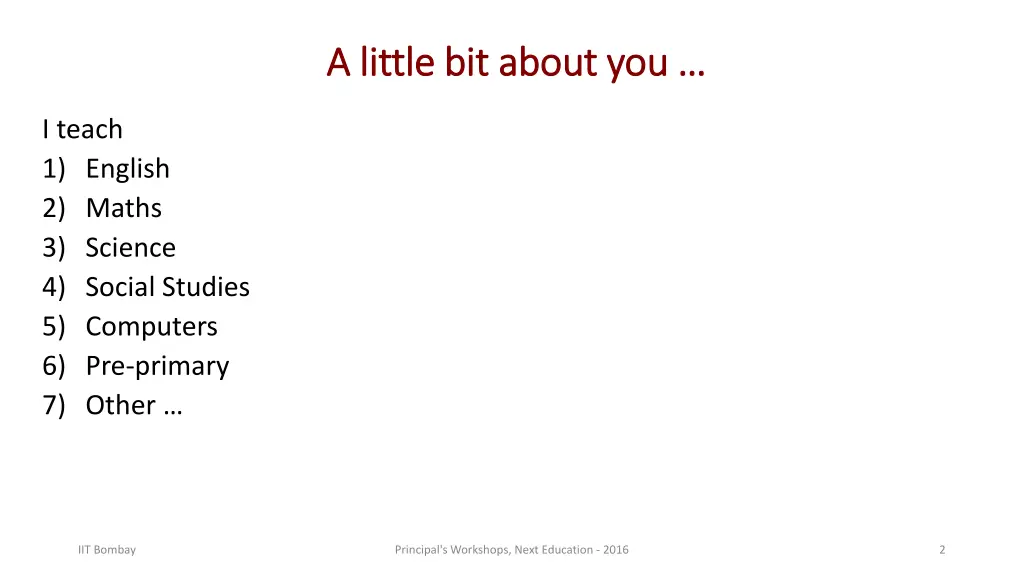 a little bit about you a little bit about you