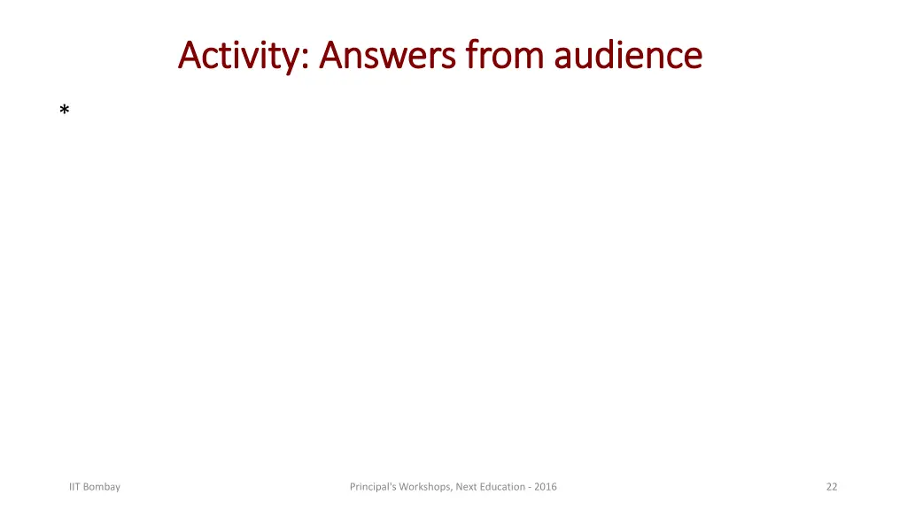 activity answers from audience activity answers