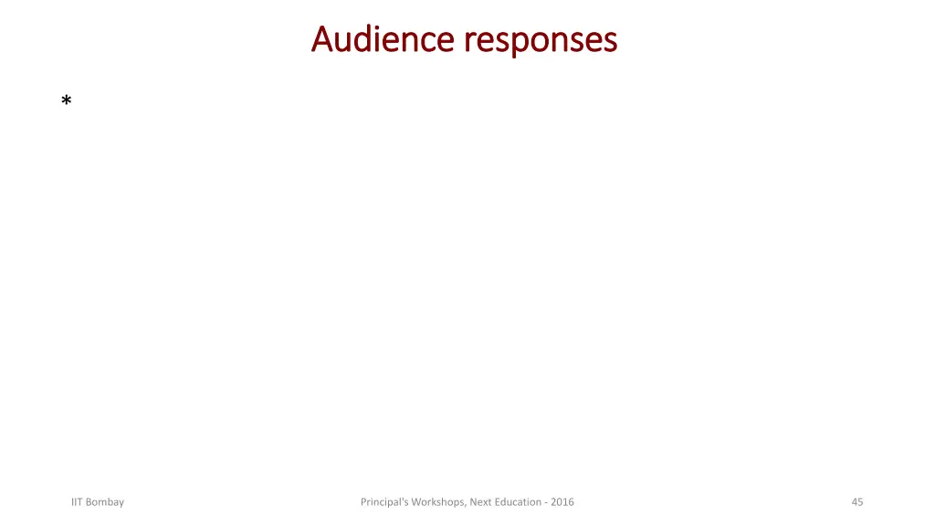 audience responses audience responses