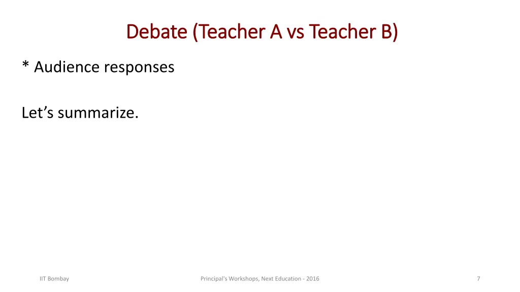 debate teacher a vs teacher b debate teacher
