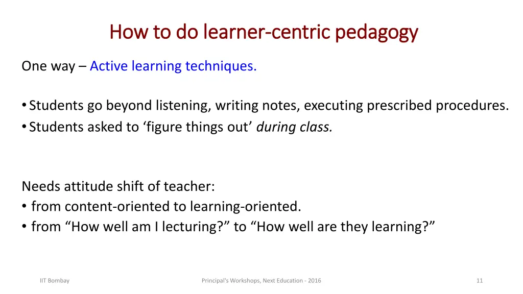 how to do learner how to do learner centric