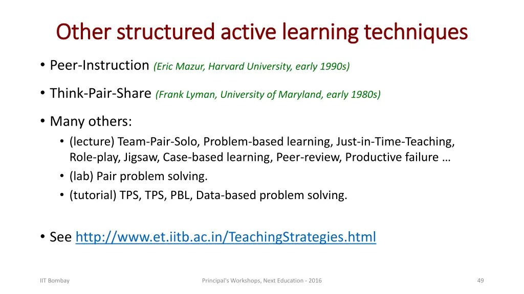 other structured active learning techniques other