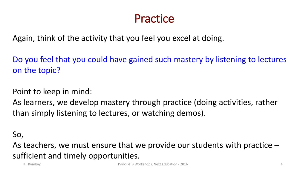 practice practice