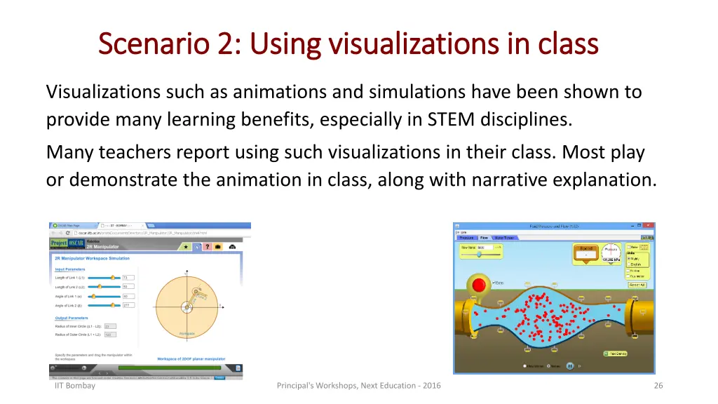 scenario 2 using visualizations in class scenario
