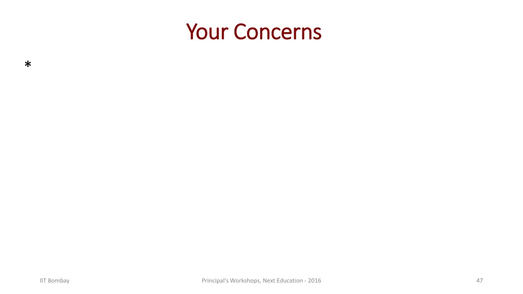 your concerns your concerns