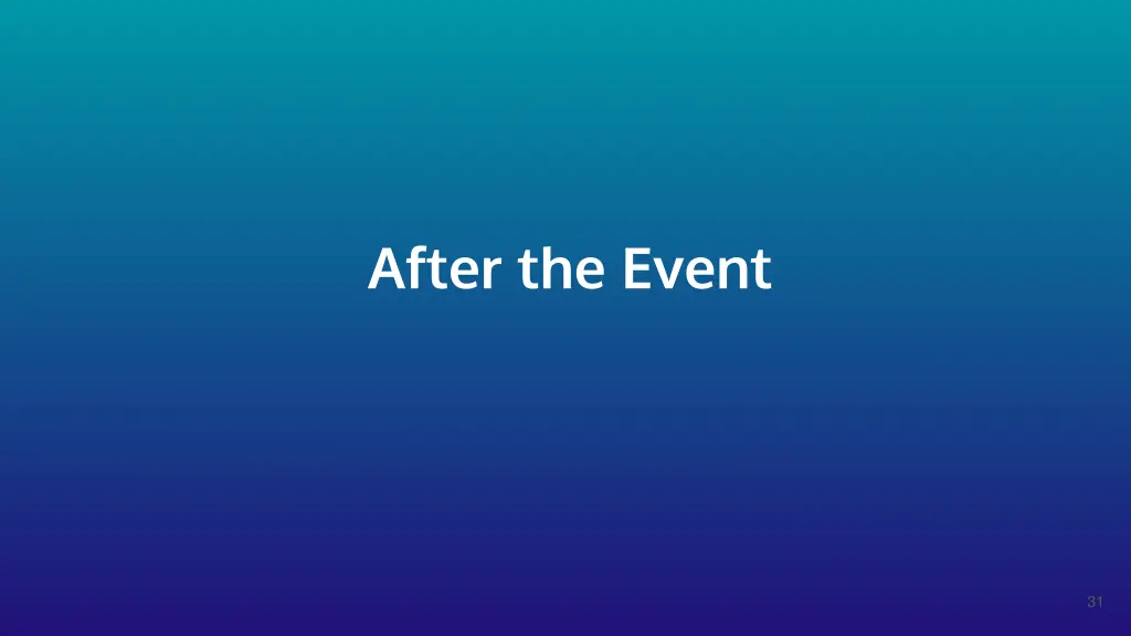 after the event