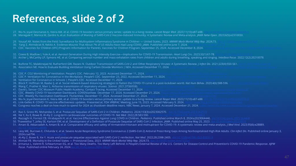 references slide 2 of 2