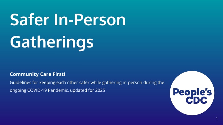 safer in person gatherings