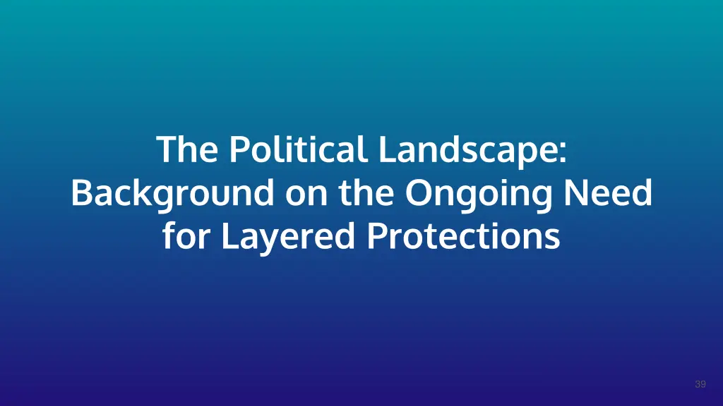 the political landscape background on the ongoing