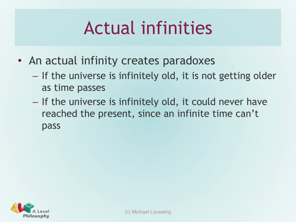 actual infinities 1