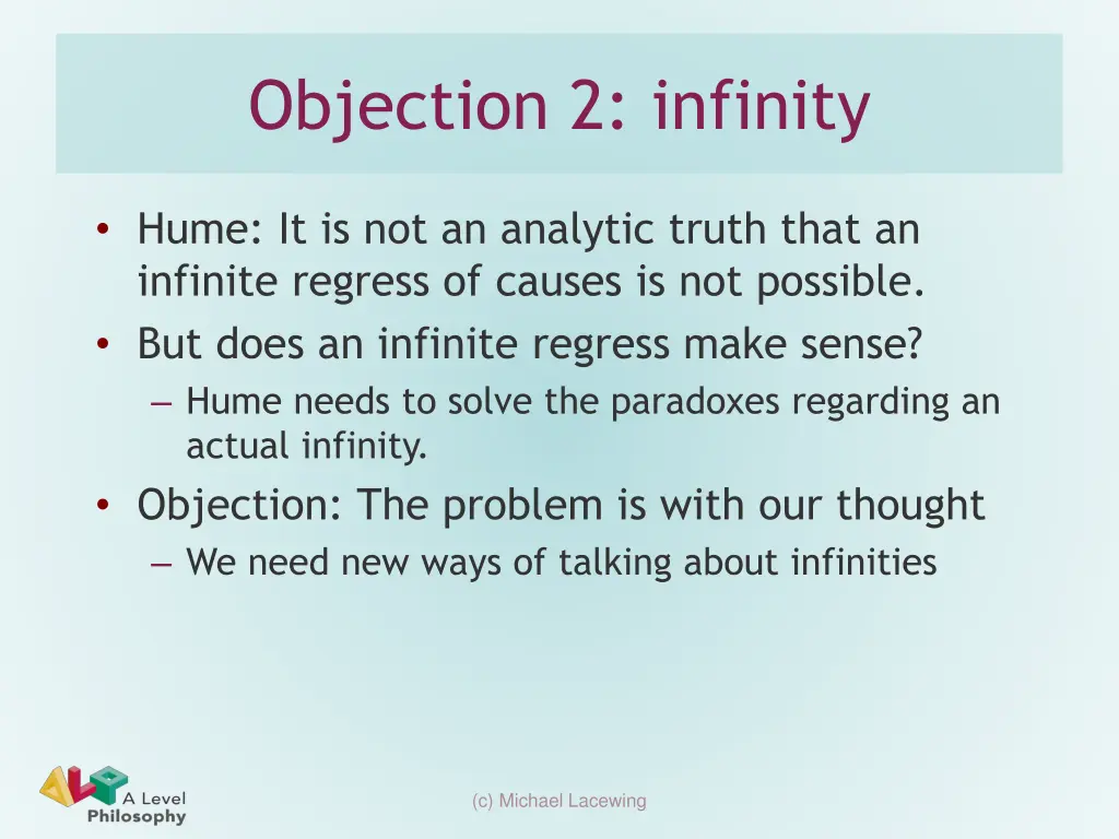 objection 2 infinity 1