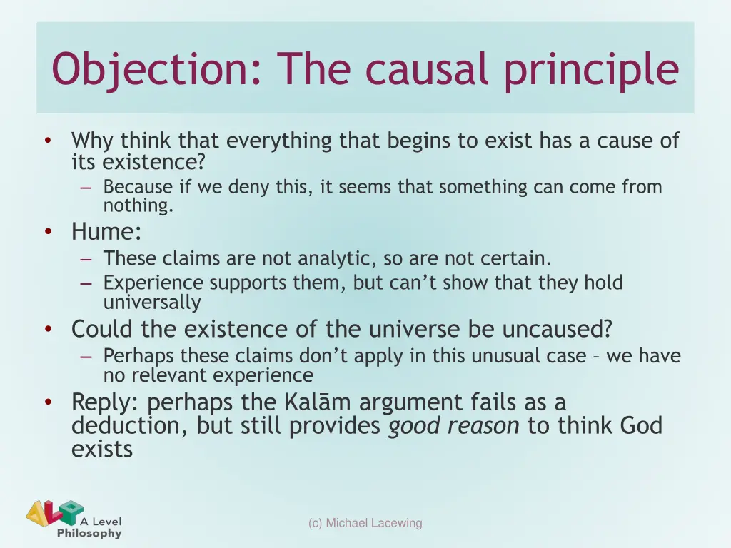 objection the causal principle