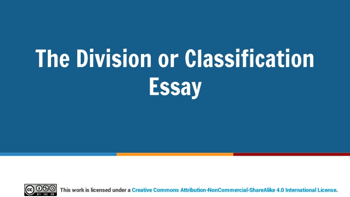the division or classification essay