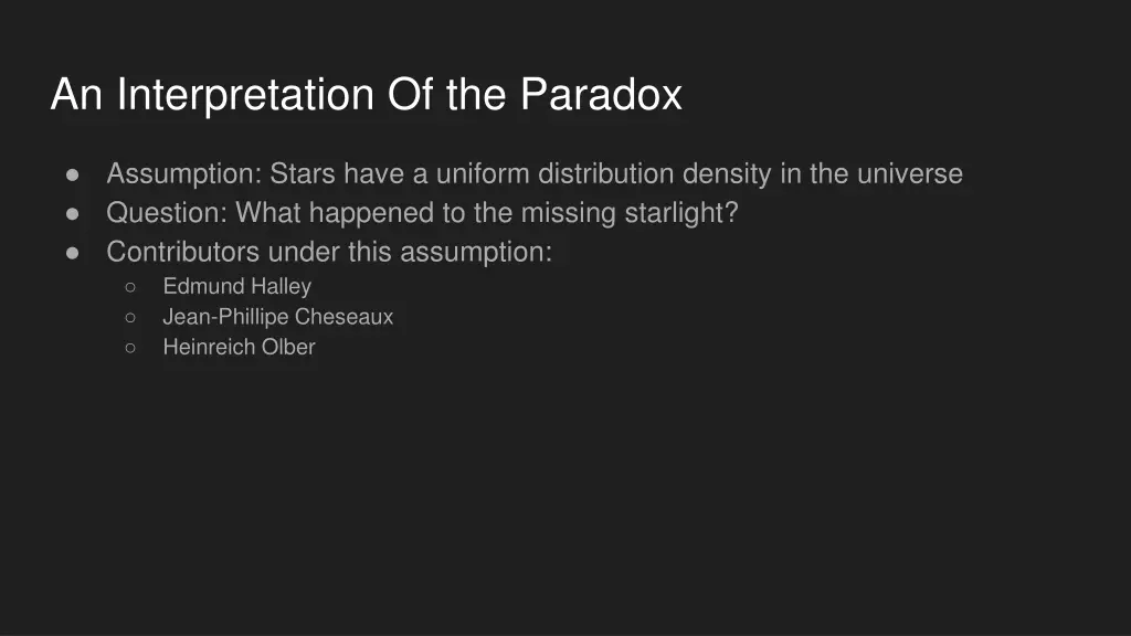 an interpretation of the paradox
