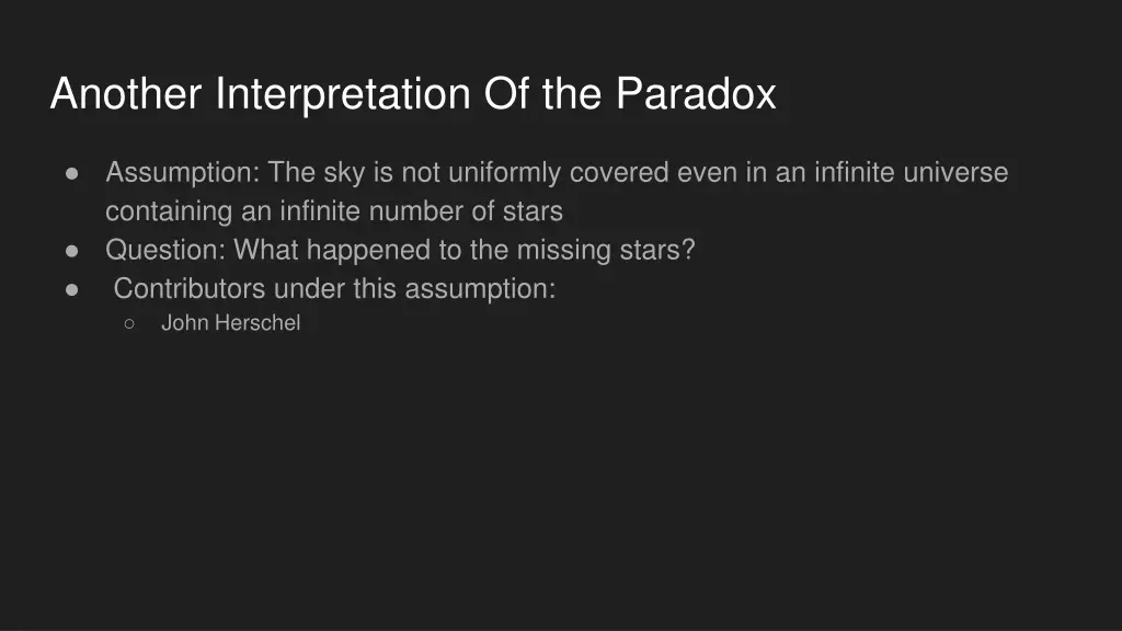 another interpretation of the paradox