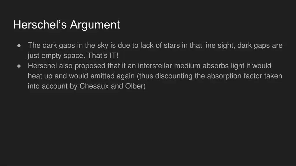 herschel s argument