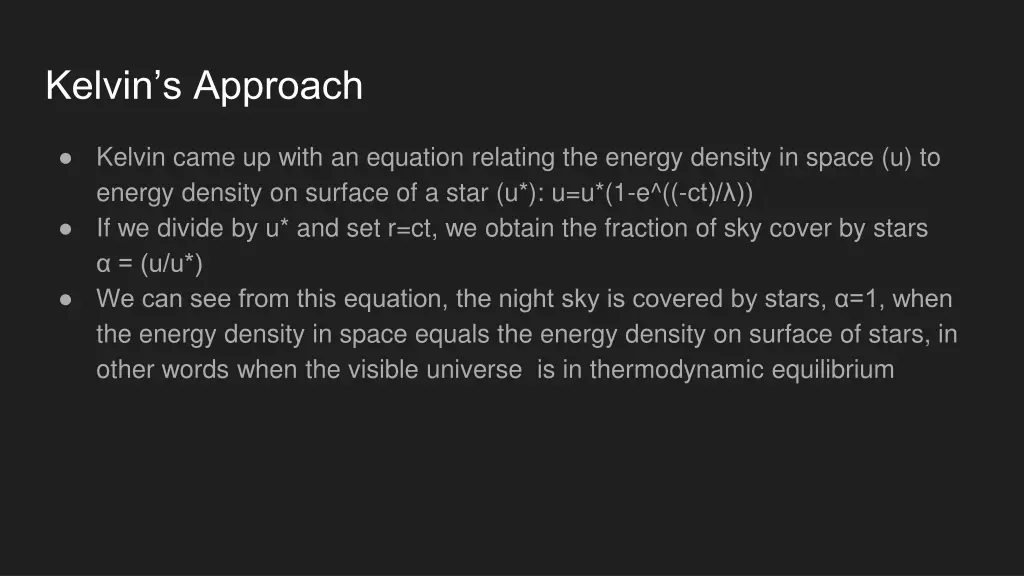 kelvin s approach