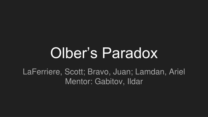olber s paradox