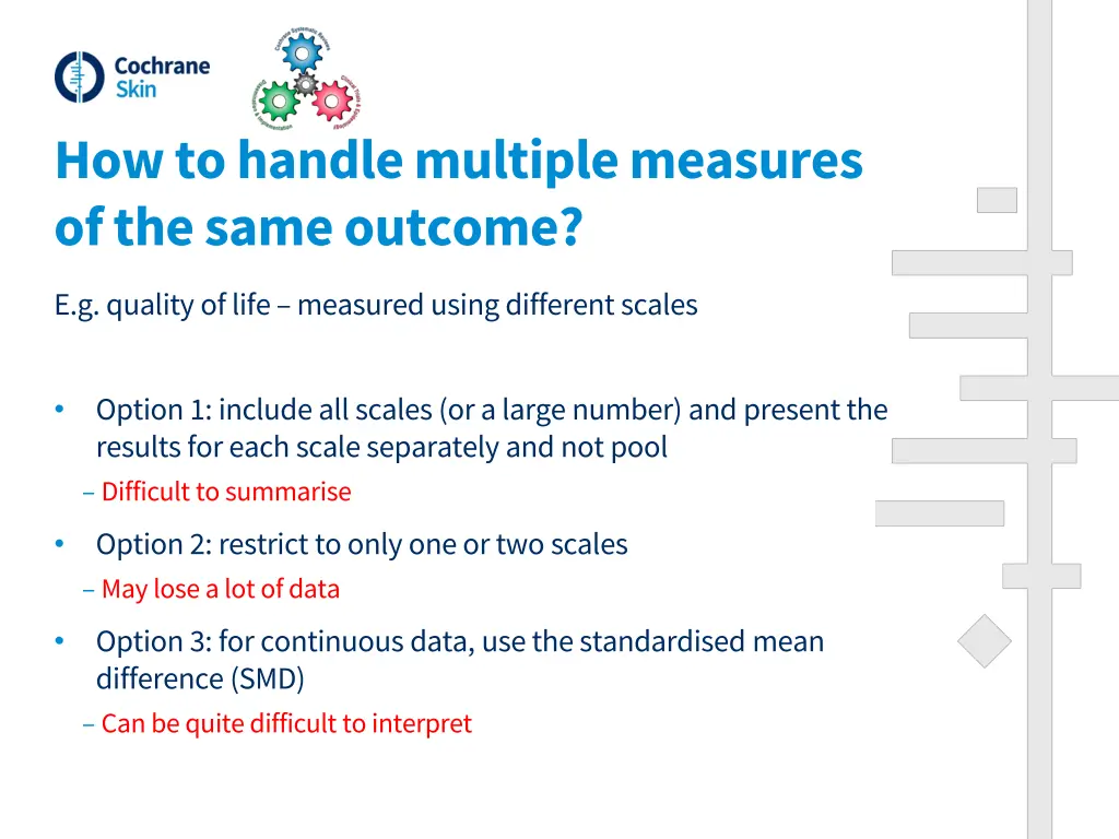 how to handle multiple measures of the same