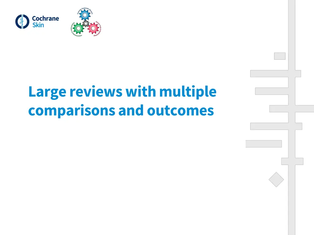 large reviews with multiple comparisons