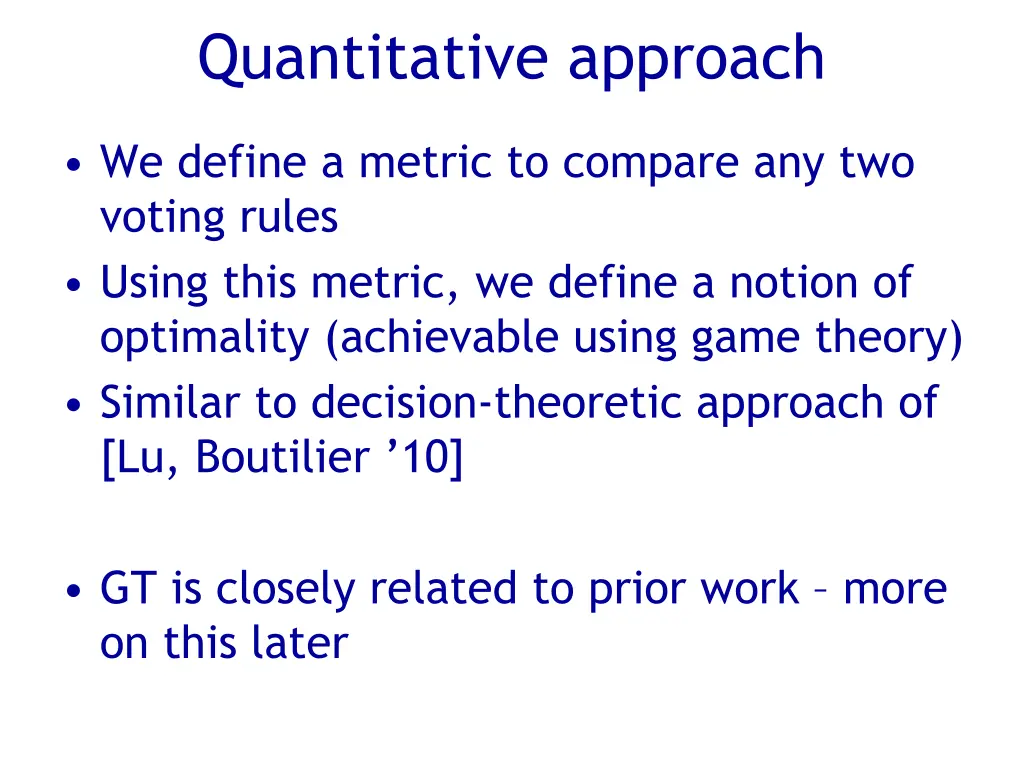 quantitative approach