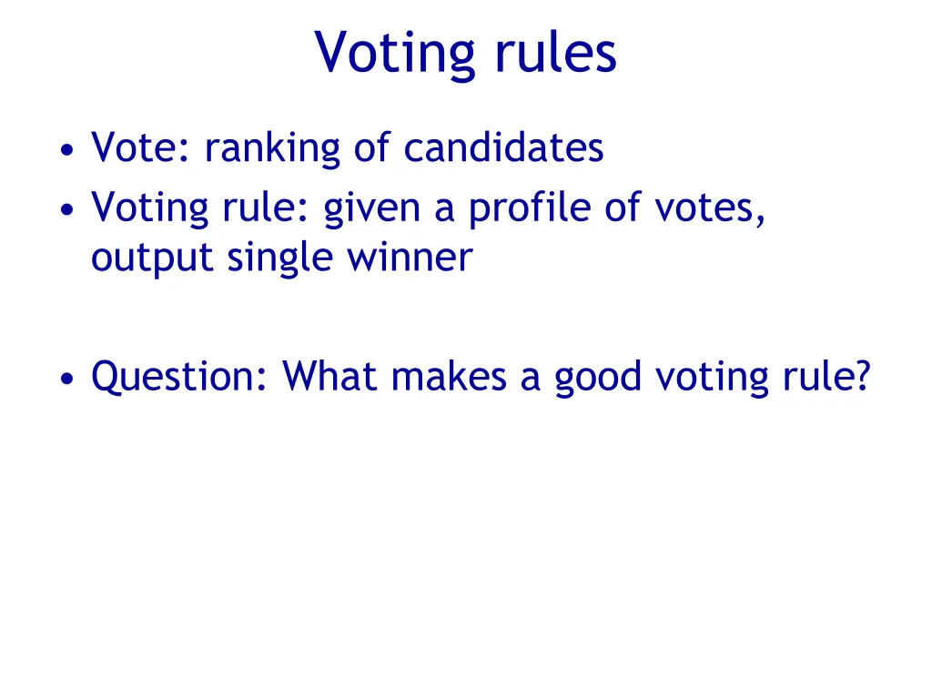 voting rules