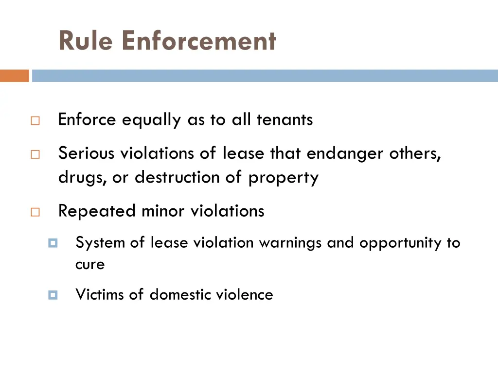 rule enforcement
